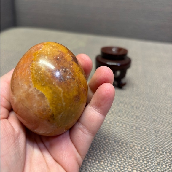 Orange Crystal Gemstone Egg Decoration - Picture 3 of 3